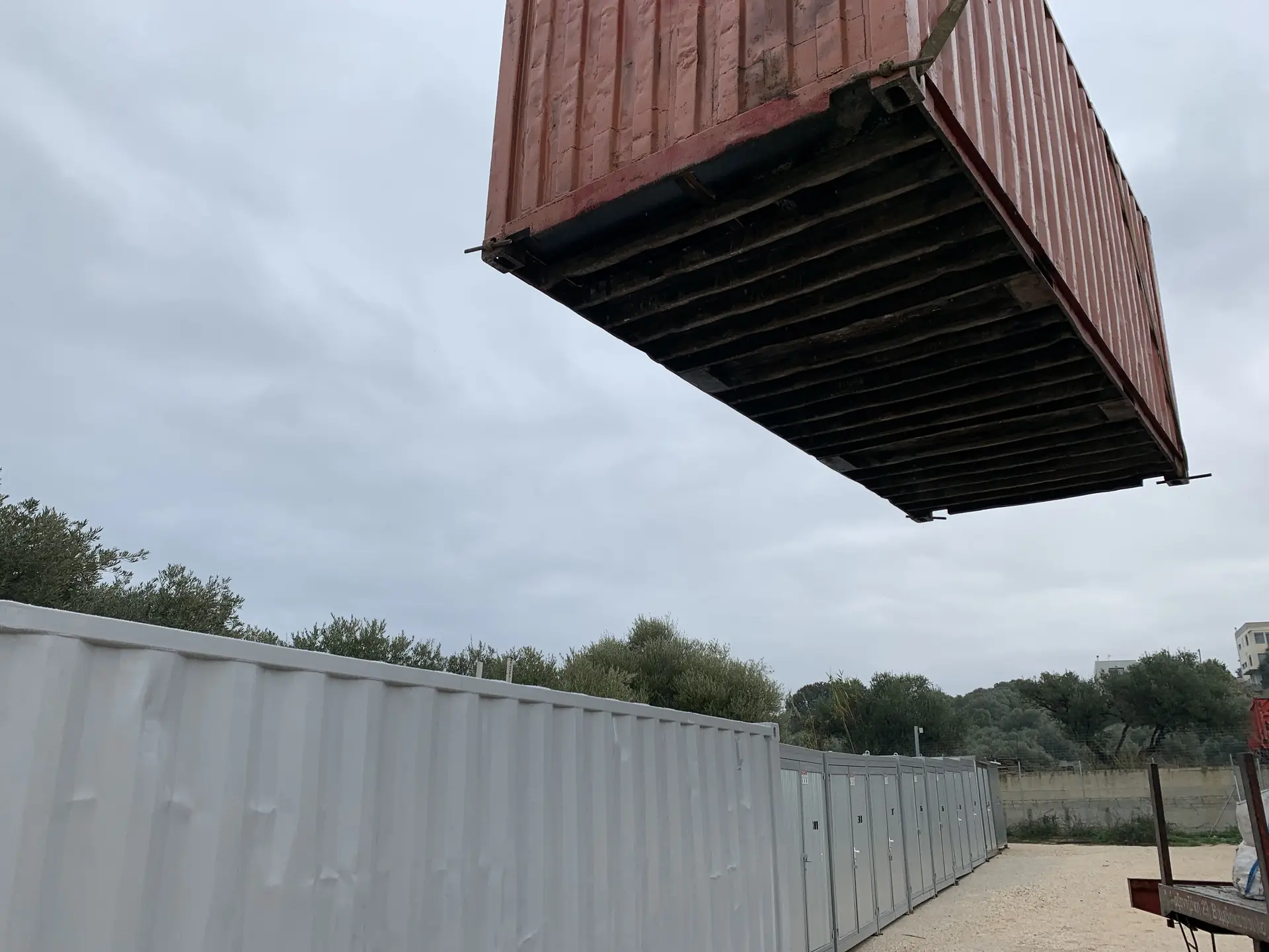 High-quality steel shipping container for long-term storage, available for sale or rent.